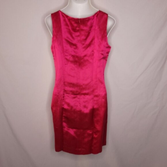 Adrianna Papell Safe Silk Pink Sleeveless Sheath Dress 14 Cocktail Formal Wear - Picture 3 of 7